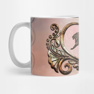 Elegant heart with lion Mug